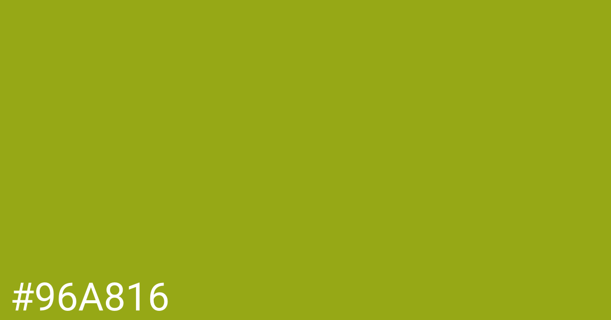 Hex color #96a816 graphic