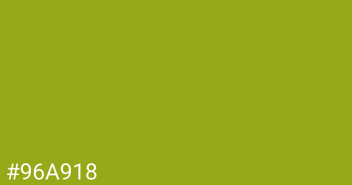 Hex color #96a918 graphic