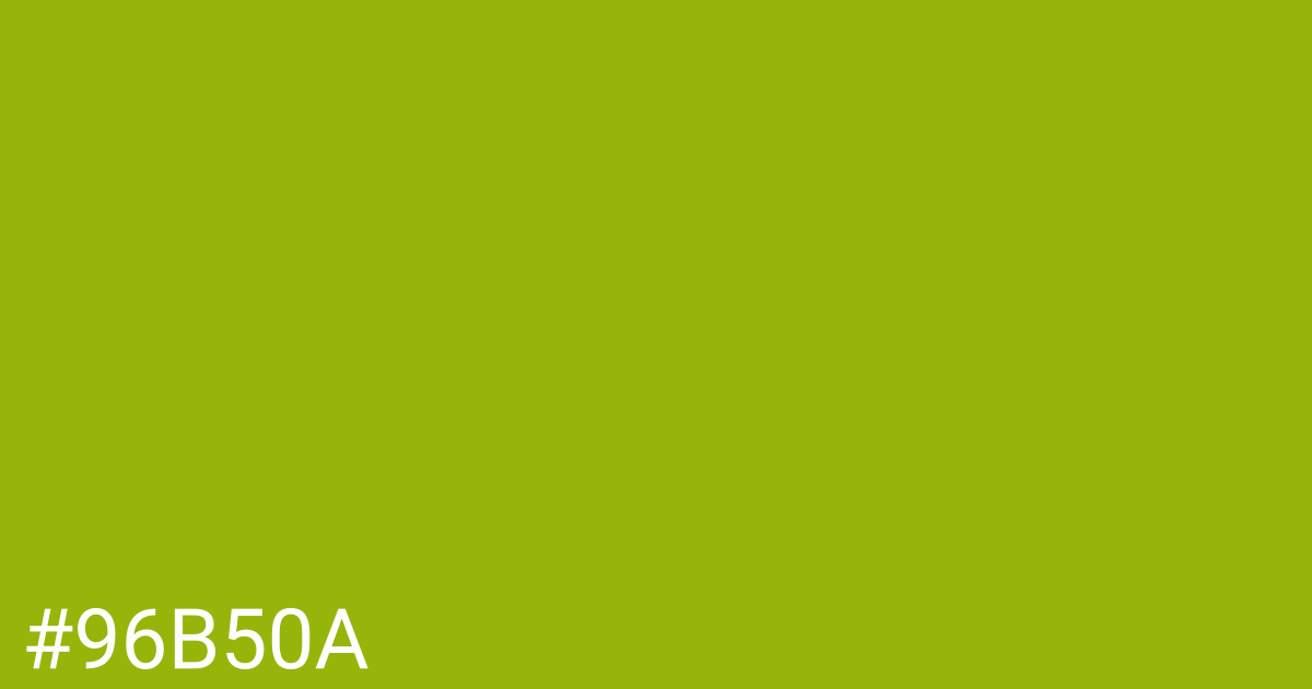 Hex color #96b50a graphic