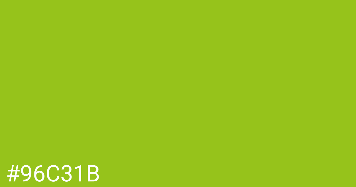 Hex color #96c31b graphic