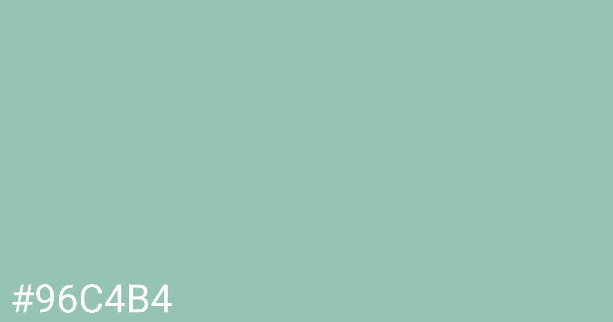 Hex color #96c4b4 graphic