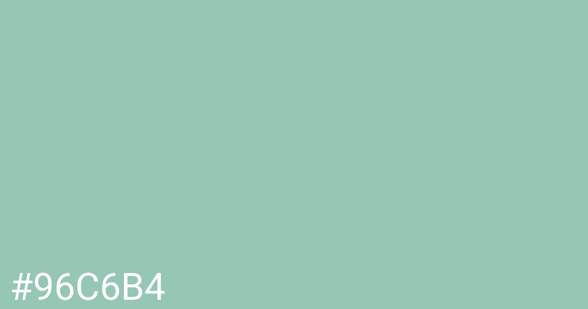 Hex color #96c6b4 graphic