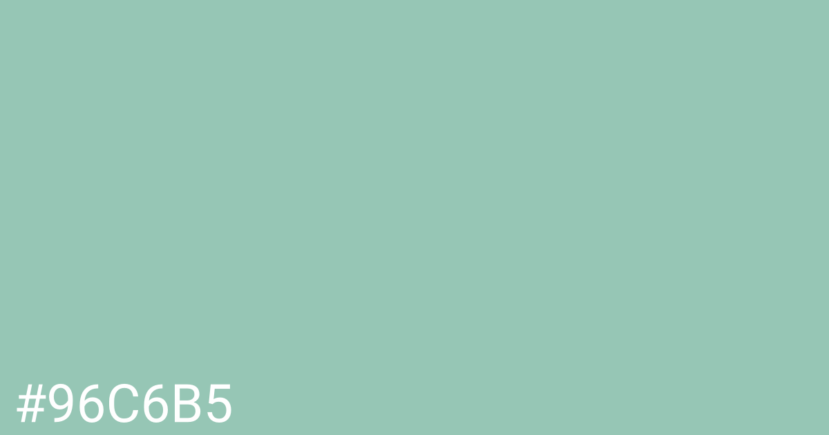 Hex color #96c6b5 graphic