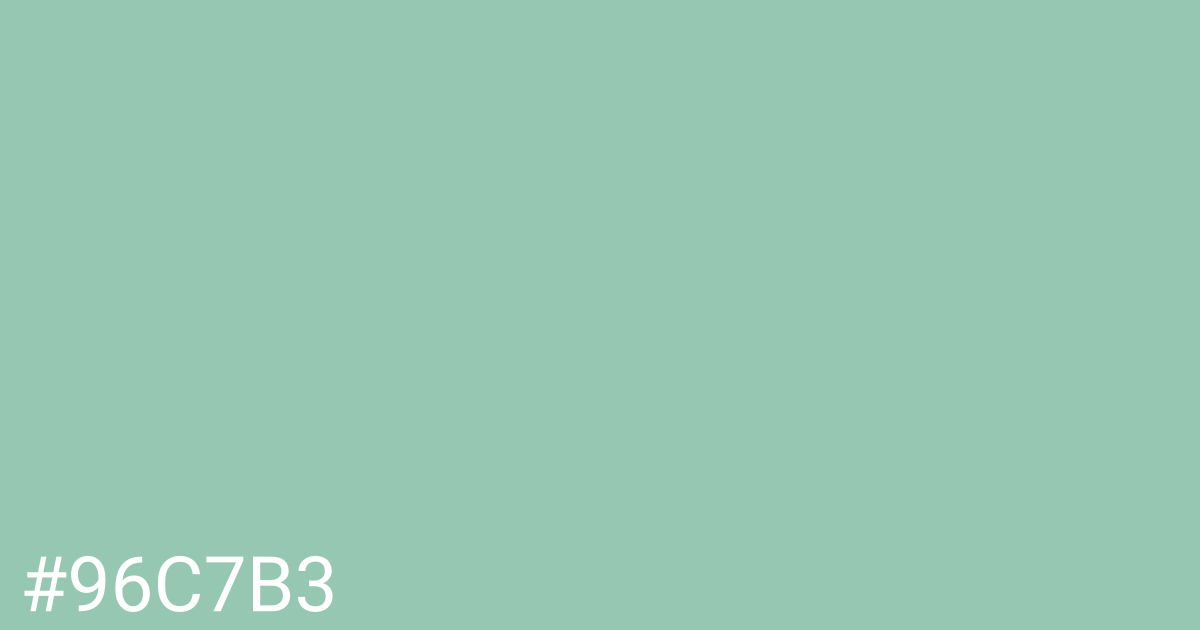 Hex color #96c7b3 graphic