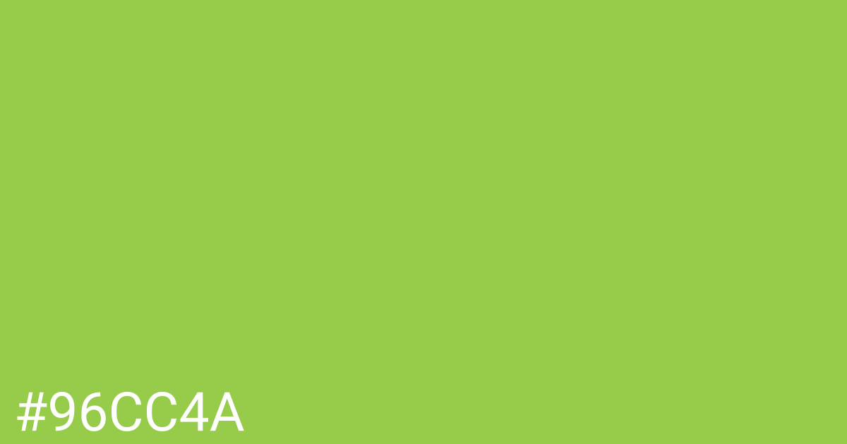 Hex color #96cc4a graphic