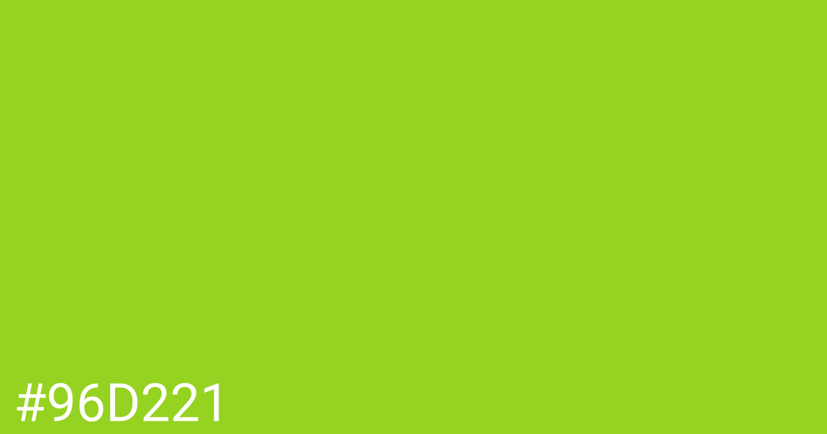 Hex color #96d221 graphic