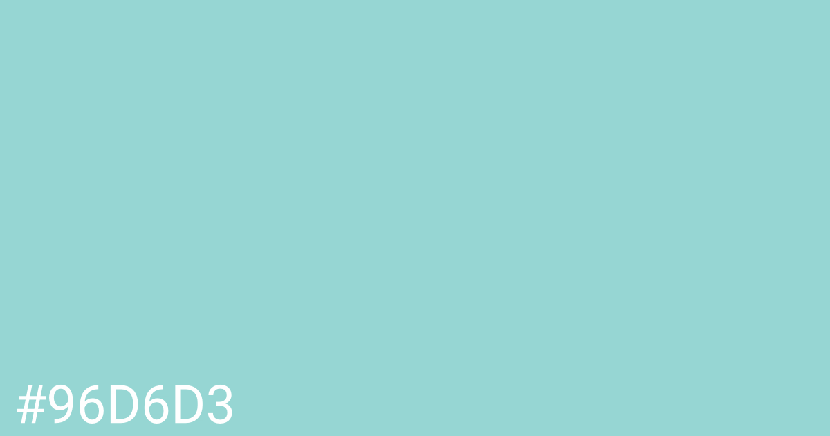 Hex color #96d6d3 graphic