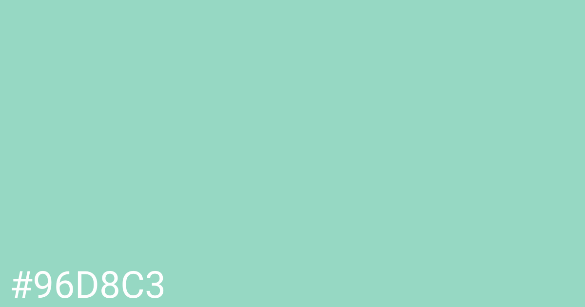 Hex color #96d8c3 graphic