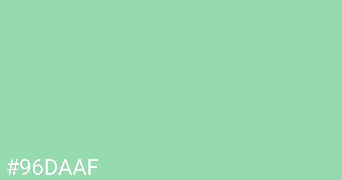 Hex color #96daaf graphic