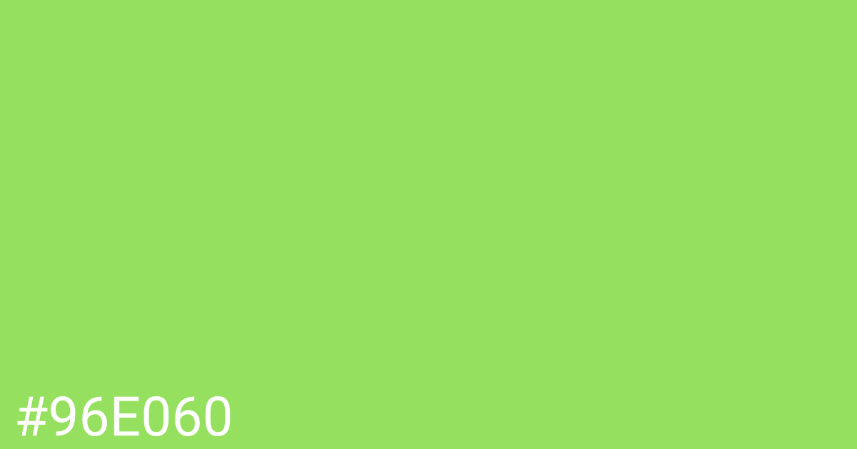 Hex color #96e060 graphic