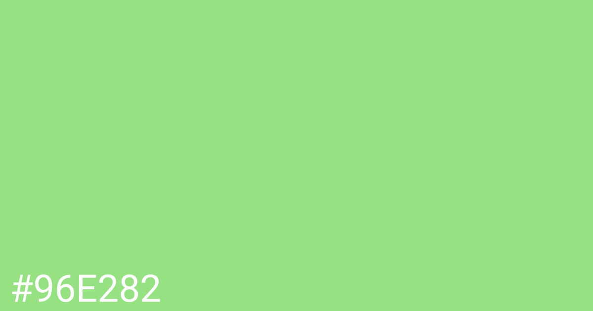 Hex color #96e282 graphic