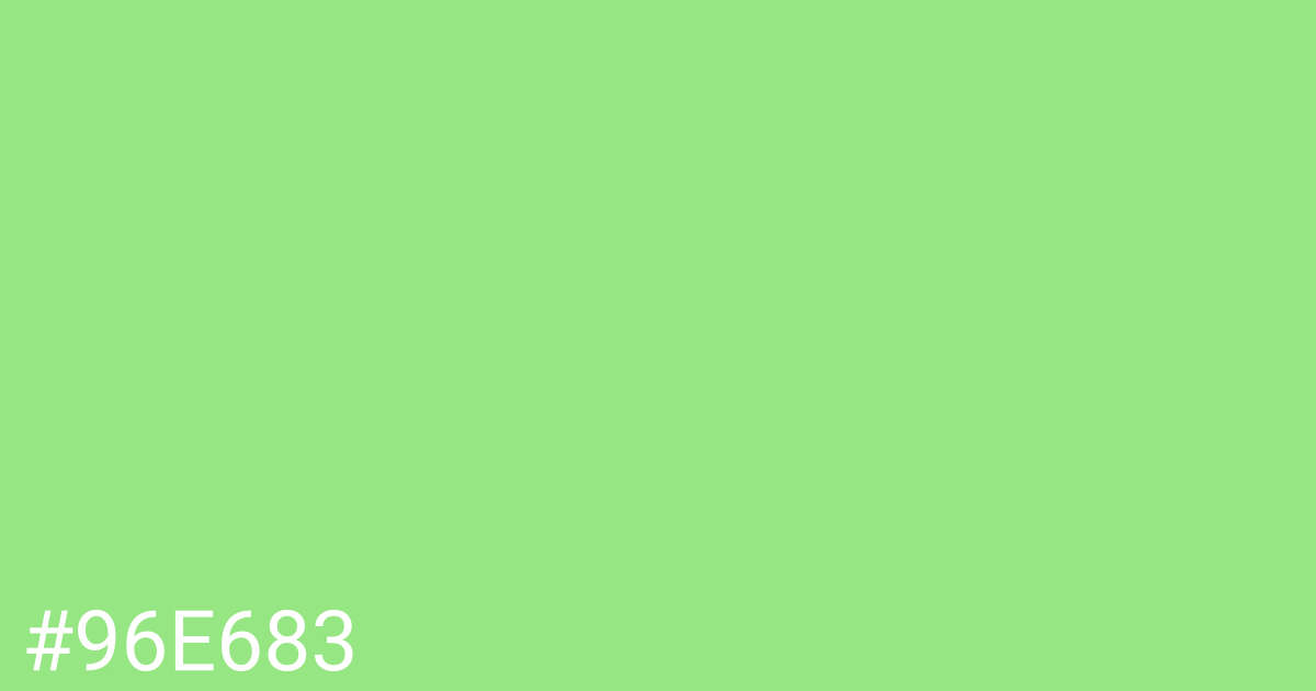 Hex color #96e683 graphic