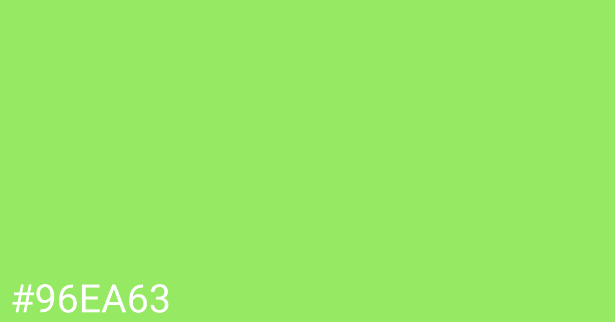 Hex color #96ea63 graphic