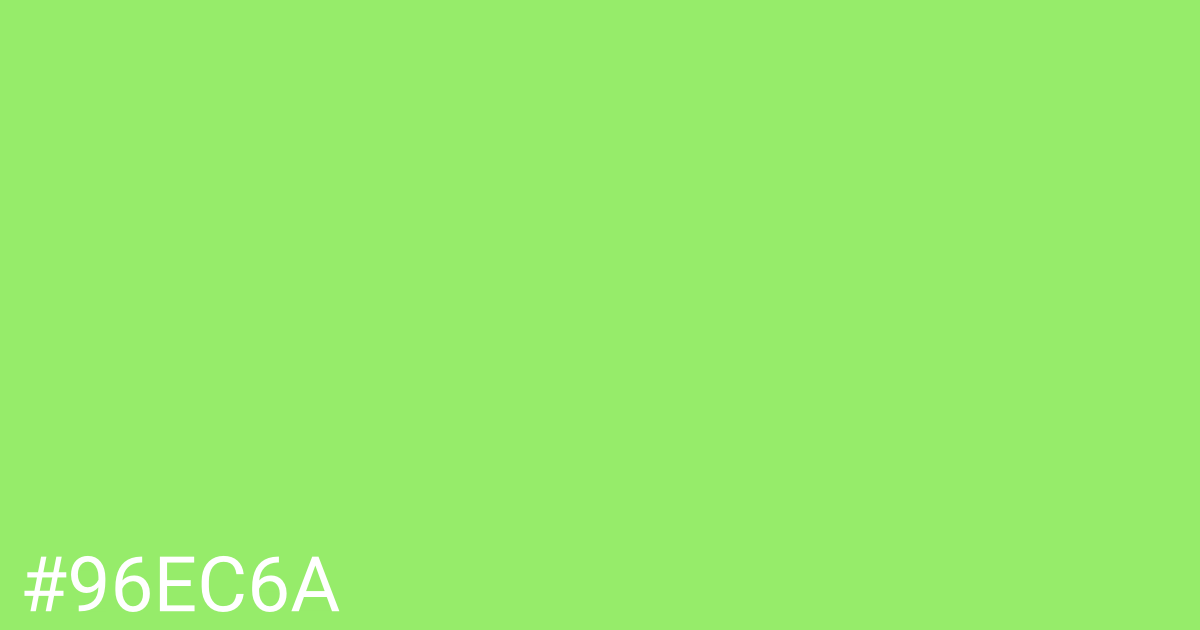Hex color #96ec6a graphic