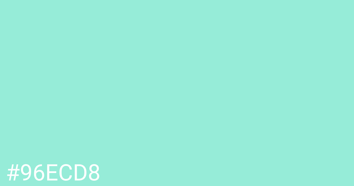 Hex color #96ecd8 graphic