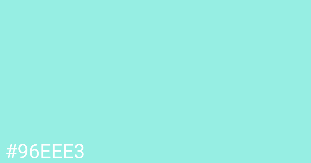 Hex color #96eee3 graphic