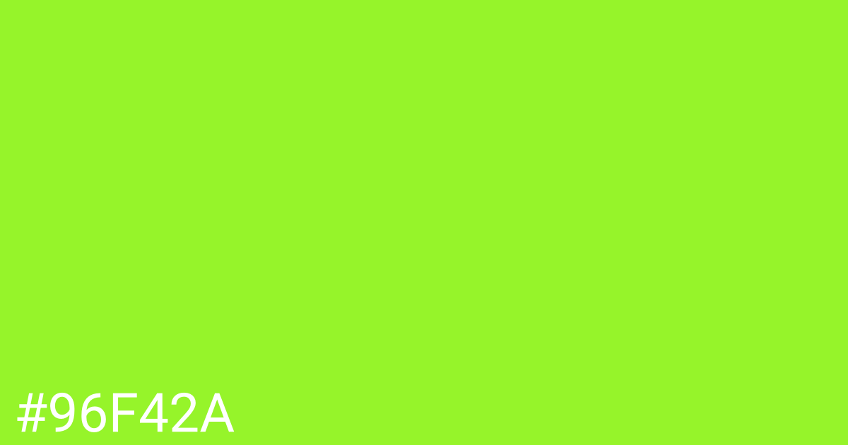 Hex color #96f42a graphic