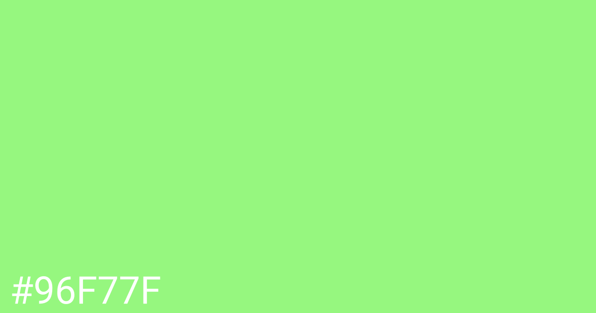 Hex color #96f77f graphic