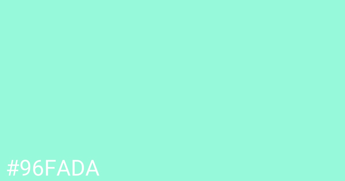 Hex color #96fada graphic