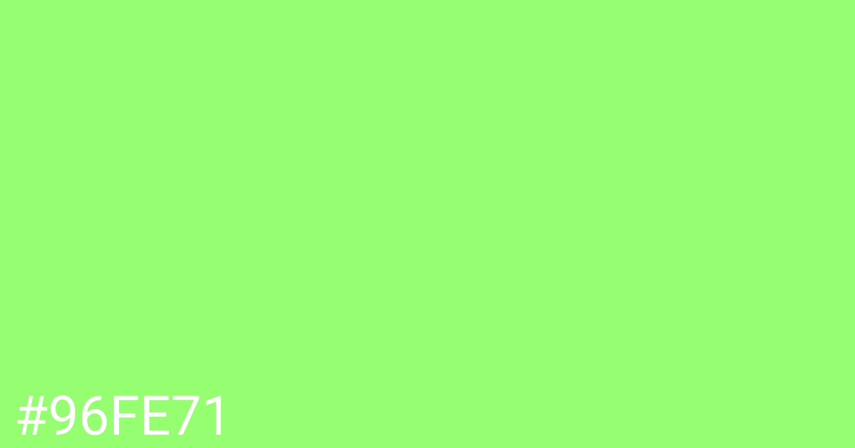 Hex color #96fe71 graphic