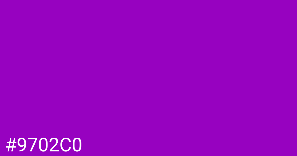 Hex color #9702c0 graphic