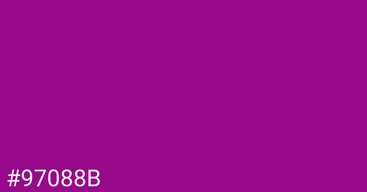 Hex color #97088b graphic