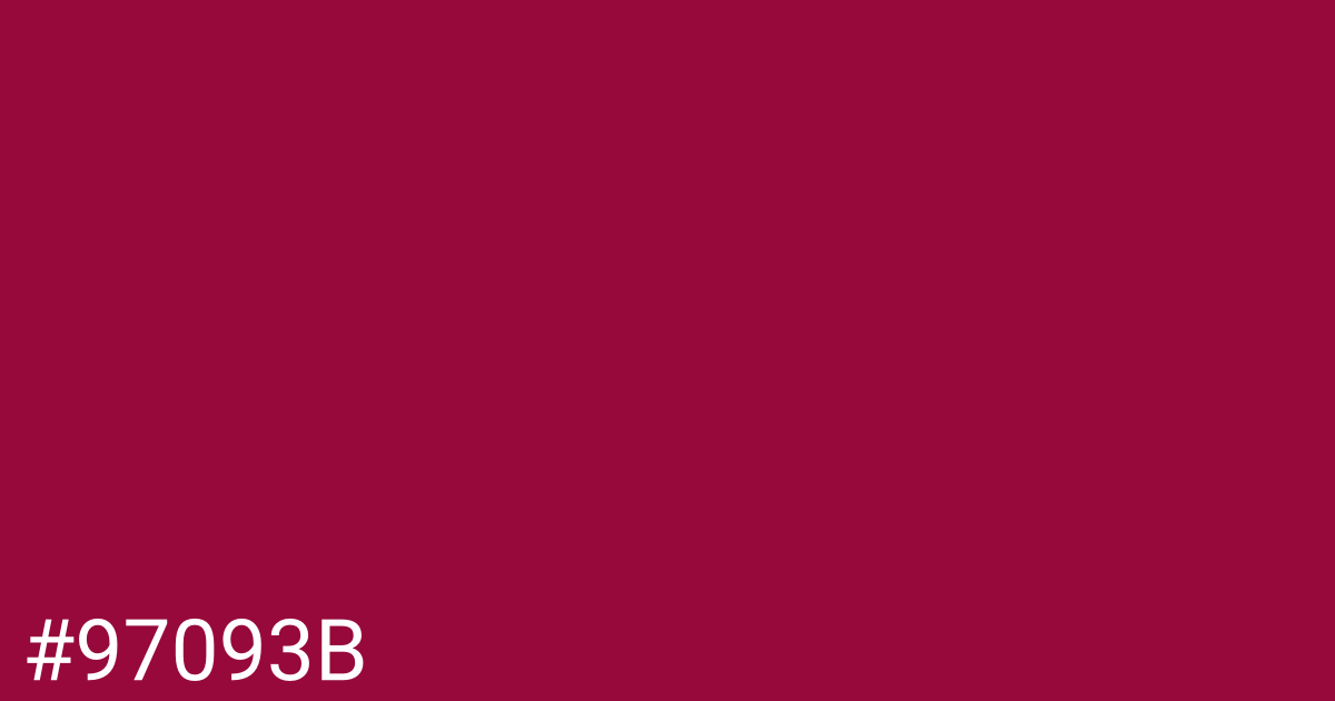 Hex color #97093b graphic