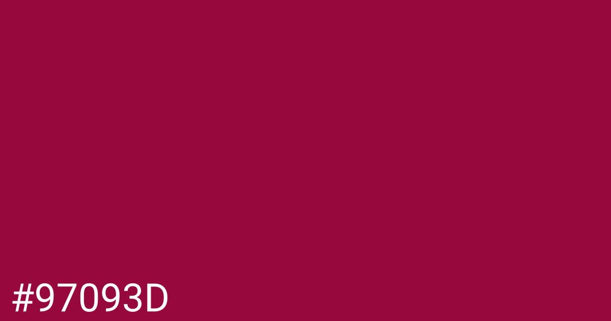 Hex color #97093d graphic