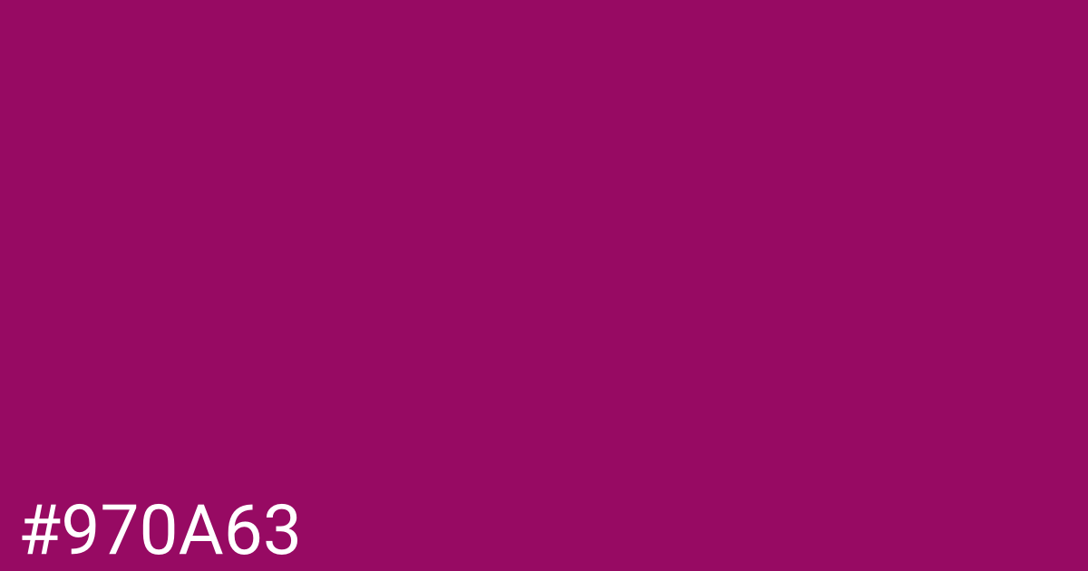 Hex color #970a63 graphic