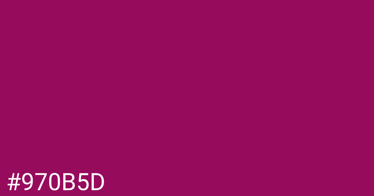 Hex color #970b5d graphic