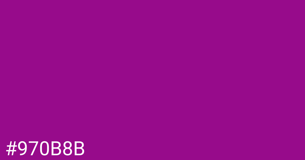 Hex color #970b8b graphic
