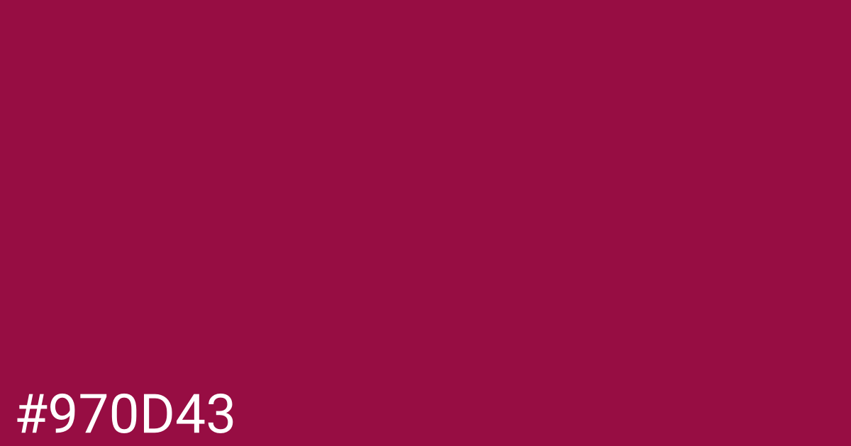 Hex color #970d43 graphic