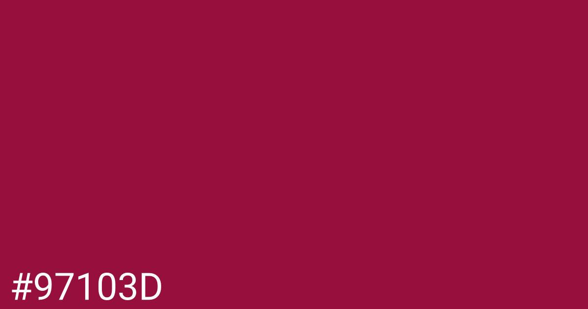 Hex color #97103d graphic