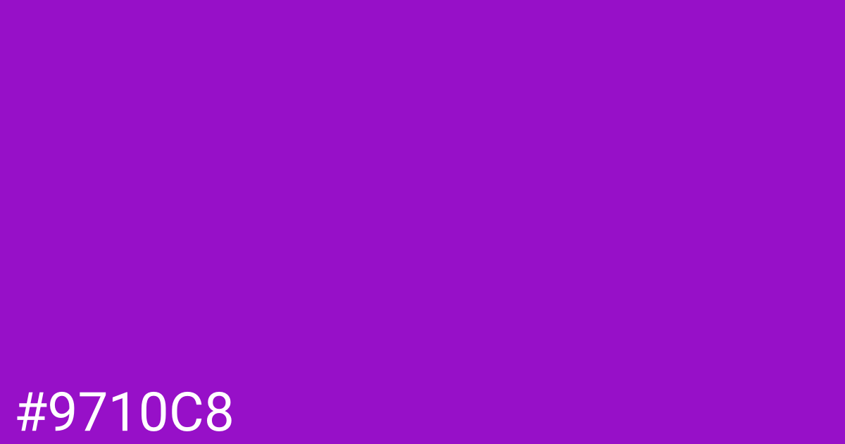 Hex color #9710c8 graphic