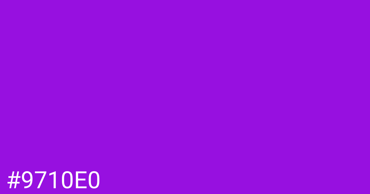 Hex color #9710e0 graphic