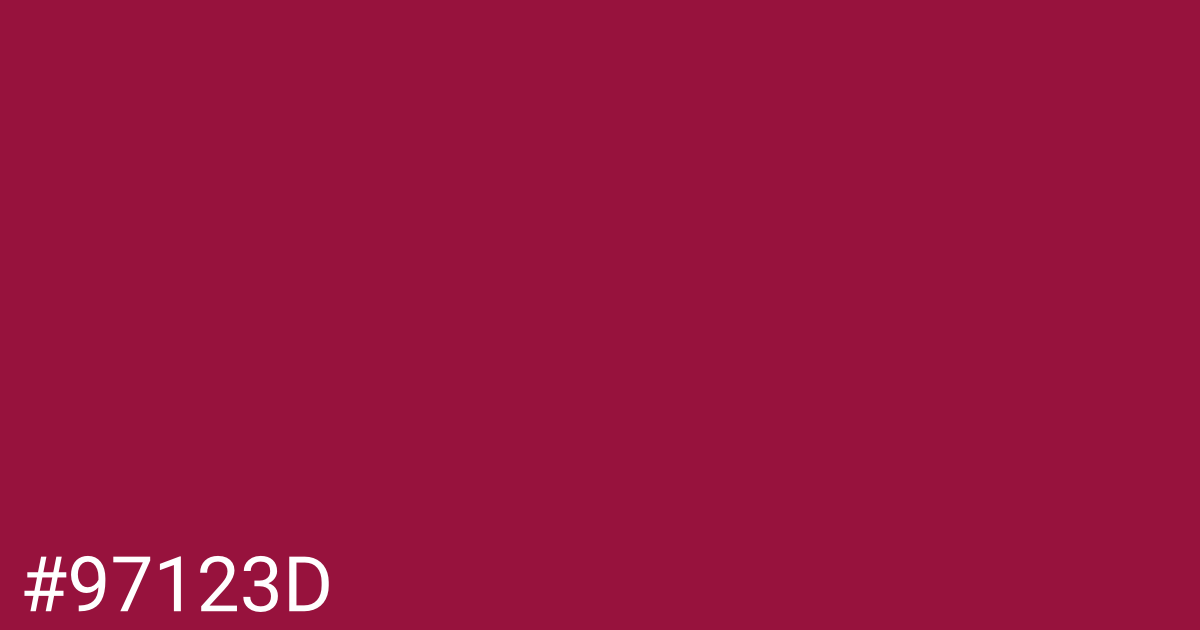 Hex color #97123d graphic