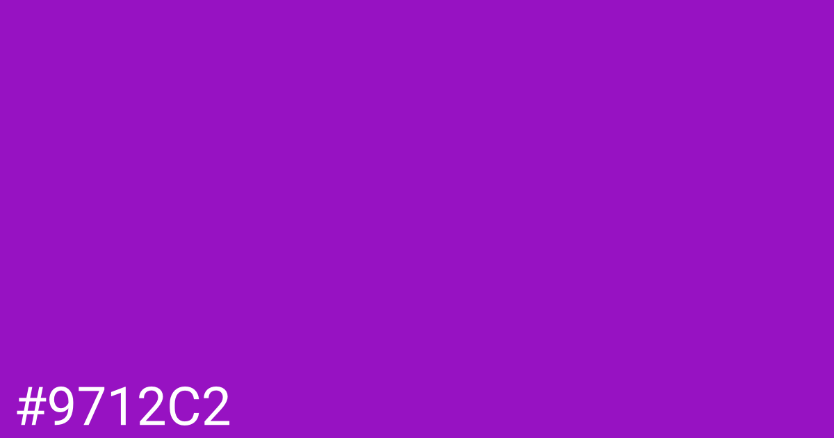 Hex color #9712c2 graphic