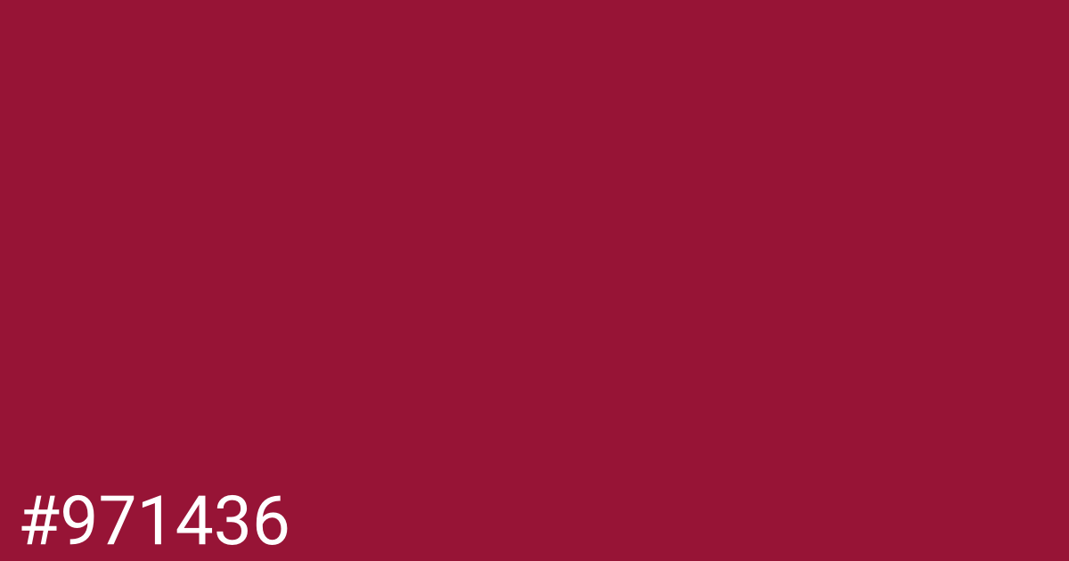 Hex color #971436 graphic