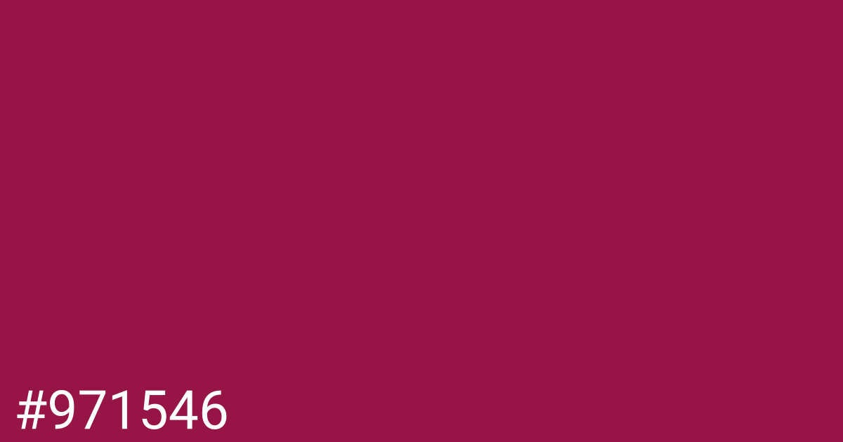Hex color #971546 graphic
