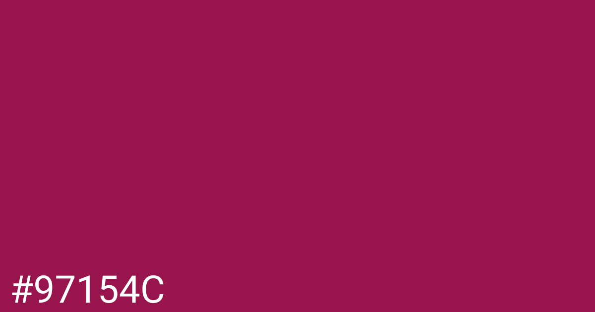 Hex color #97154c graphic