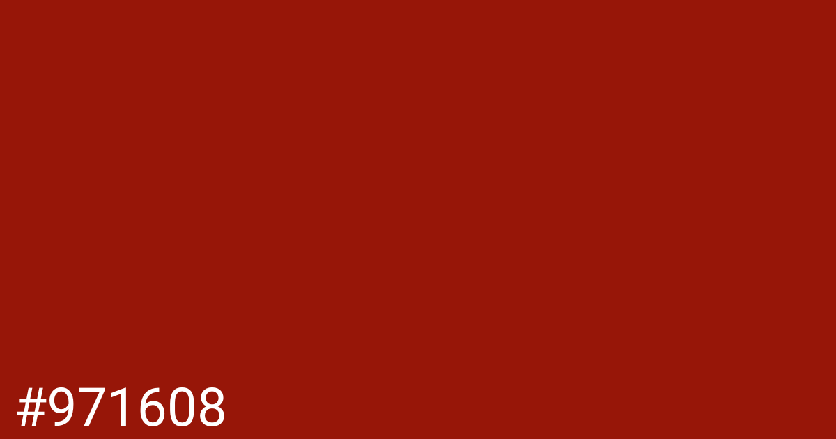 Hex color #971608 graphic