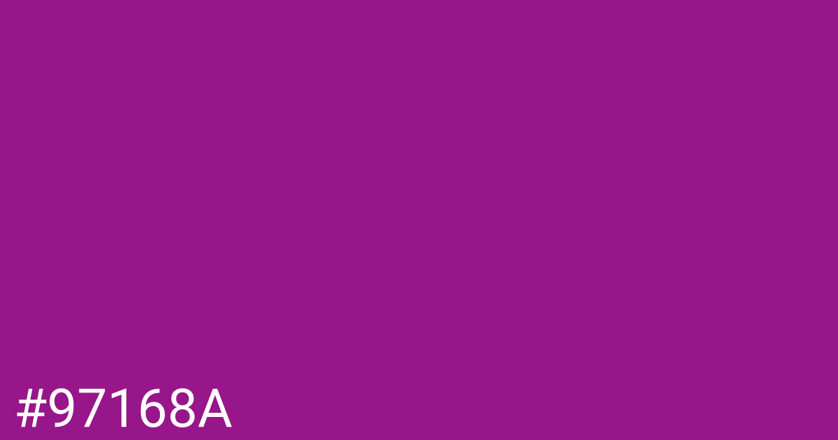 Hex color #97168a graphic
