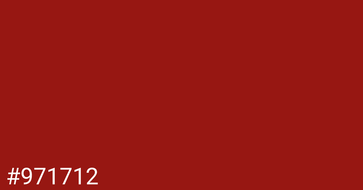 Hex color #971712 graphic