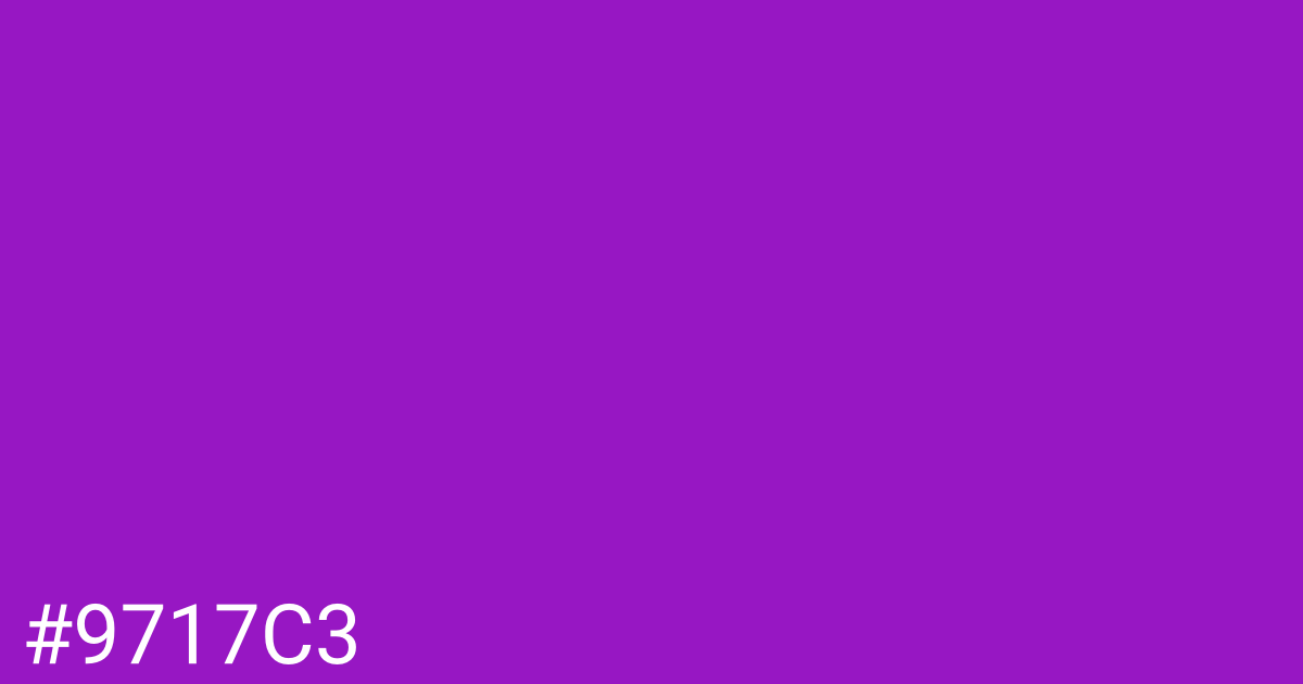 Hex color #9717c3 graphic