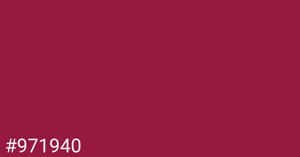 Hex color #971940 graphic