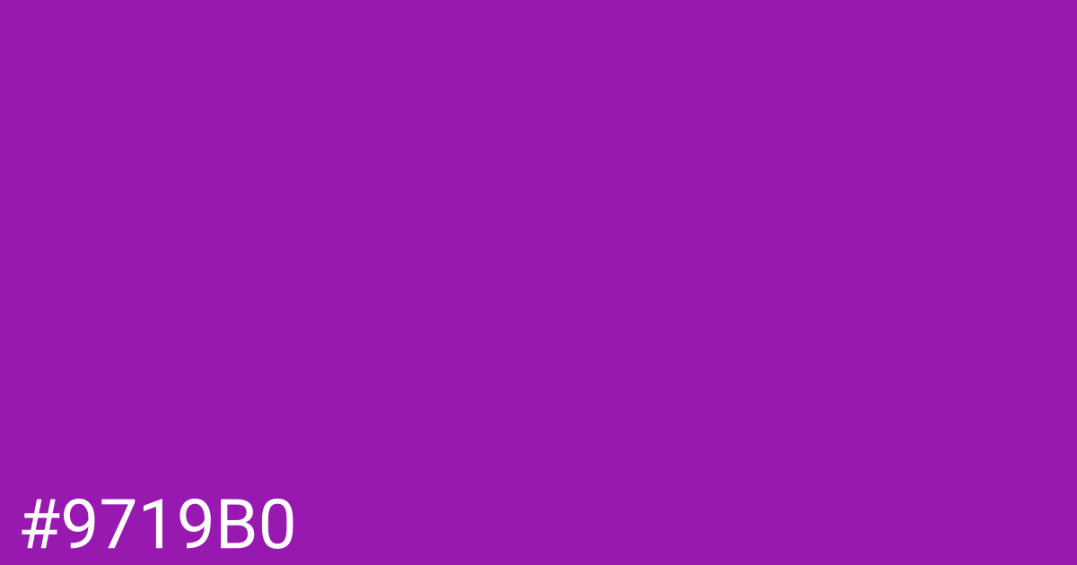 Hex color #9719b0 graphic