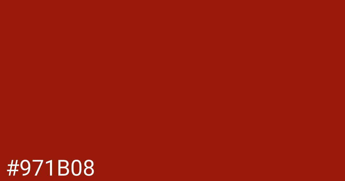 Hex color #971b08 graphic