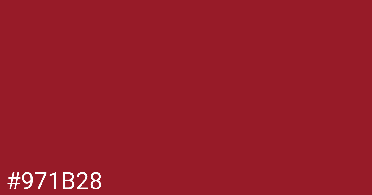 Hex color #971b28 graphic