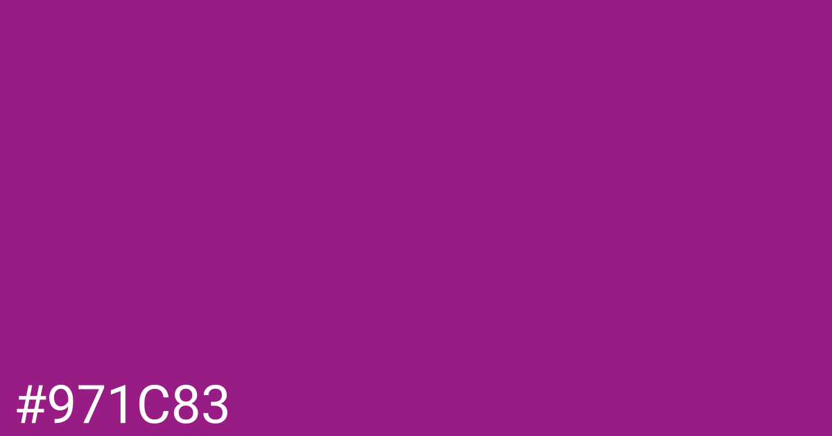 Hex color #971c83 graphic