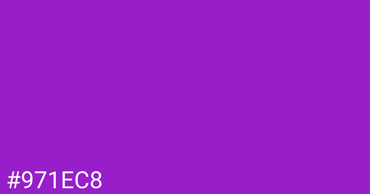 Hex color #971ec8 graphic